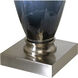 Ezra 35 inch 100.00 watt Blue and Brushed Steel with White Table Lamp Portable Light