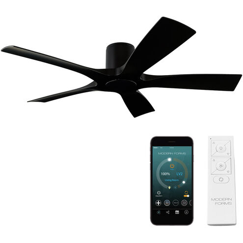 Aviator 54 inch Matte Black Flush Mount Ceiling Fan