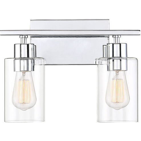 Lambert 2 Light 13.25 inch Polished Chrome Bathroom Vanity Light Wall Light