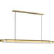 Avroko Ambrose Linear Chandelier Ceiling Light in Hand Rubbed Antique Brass