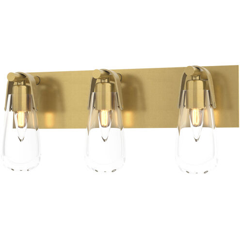 Eos 3 Light 21 inch Modern Brass Bath Sconce Wall Light