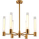 Canada 6 Light 26 inch Brass Chandelier Ceiling Light