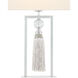 Vitale 27.5 inch 150 watt Silver Leaf/Clear Table Lamp Portable Light