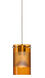 Scope LED Satin Nickel Pendant Ceiling Light in Armagnac/Frost Scope Glass