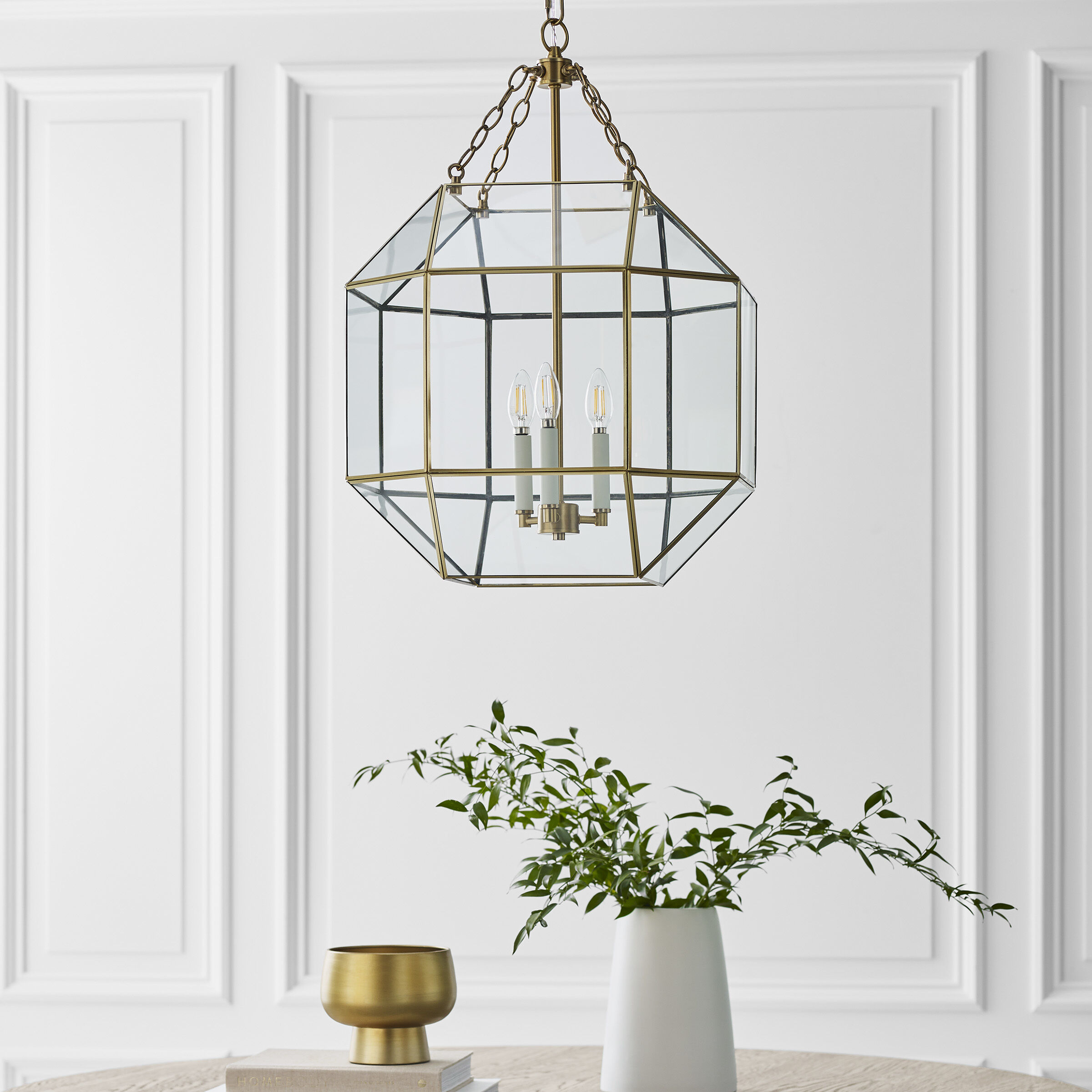 Suzanne Kasler Morrison Pendant Ceiling Light in Satin Brass