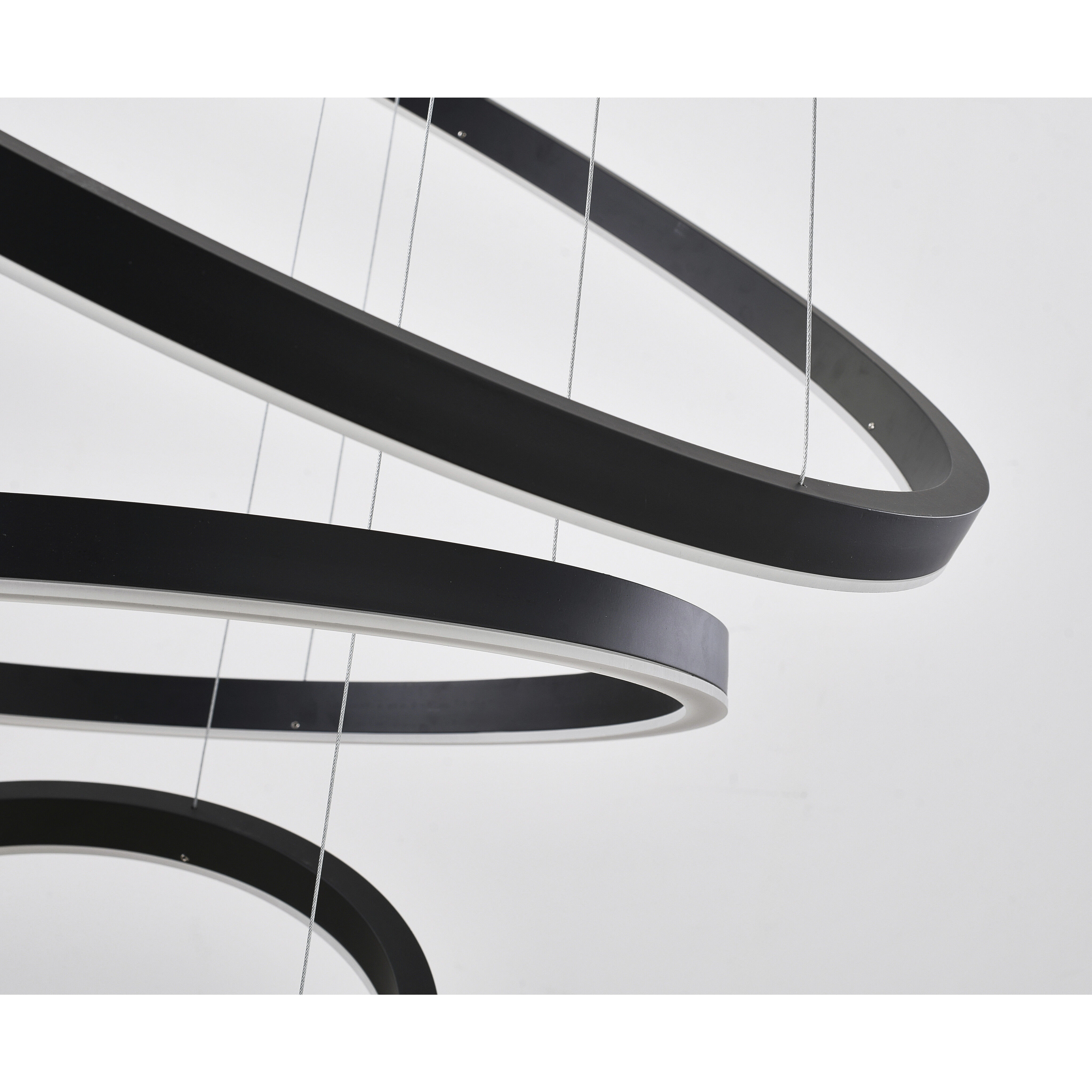 Canada LED 39.4 inch Matte Black Chandelier Ceiling Light