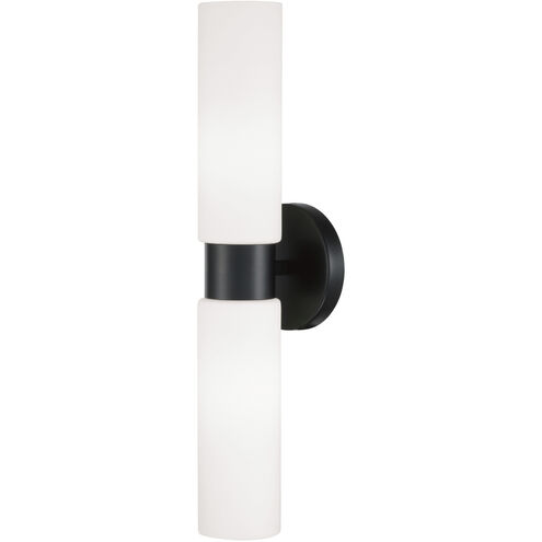 Theo 2 Light 5 inch Matte Black Sconce Wall Light