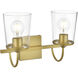 Avani 2 Light 14 inch Brass Bath Sconce Wall Light