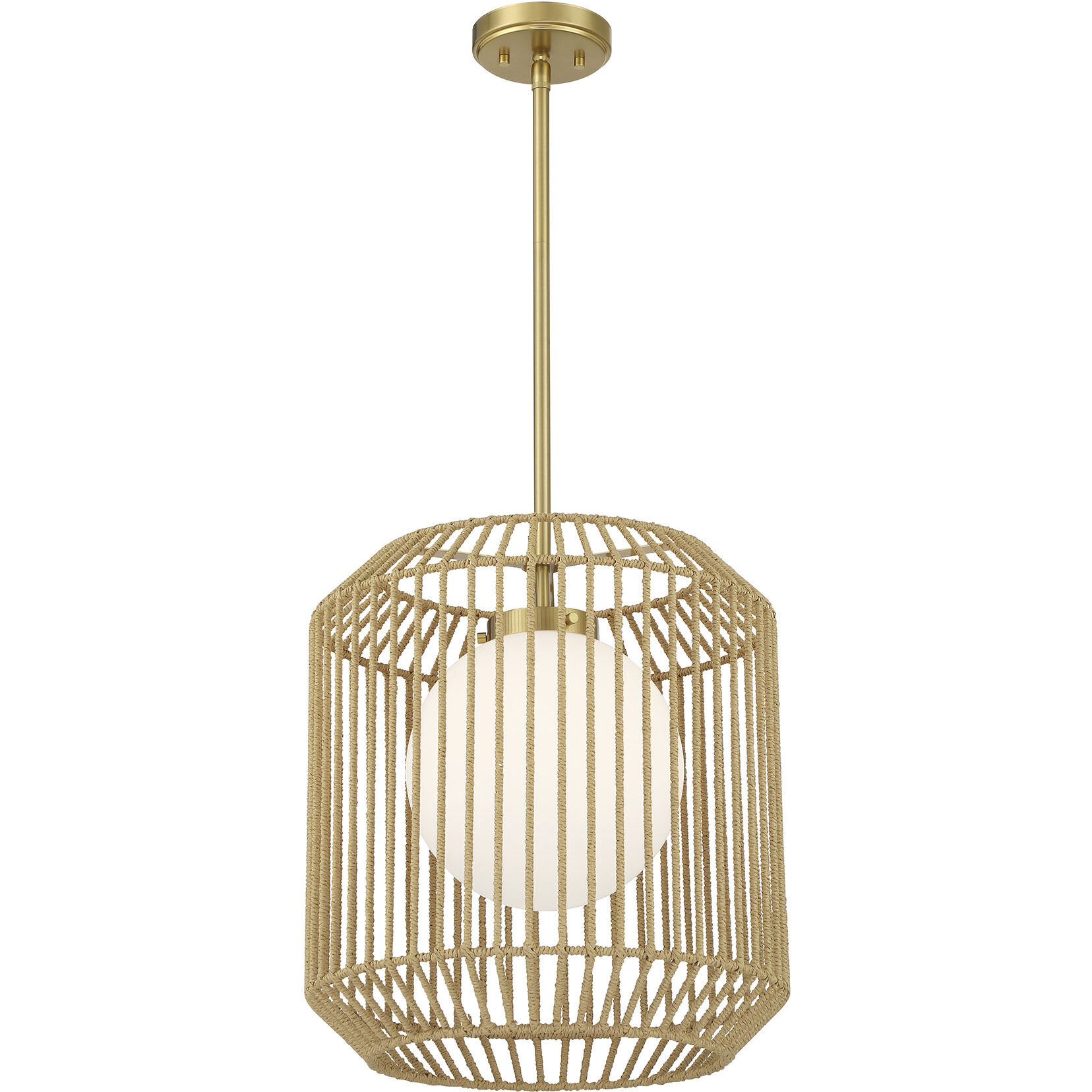 Pastis 1 Light 16 inch Warm Brass Pendant Ceiling Light