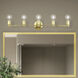 Lansdale 5 Light 34 inch Polished Brass Vanity Sconce Wall Light, Large