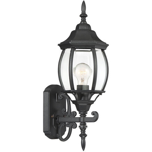 Transitional 1 Light 18 inch Black Outdoor Wall Lantern