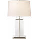 Thomas O'Brien Crystal Block 26 inch 60 watt Crystal Table Lamp Portable Light, Large