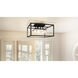 Dazzle LED 16 inch Matte Black Semi-Flush Mount Ceiling Light
