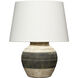 Bernard 20 inch 150 watt Beige and Dark Grey Table Lamp Portable Light
