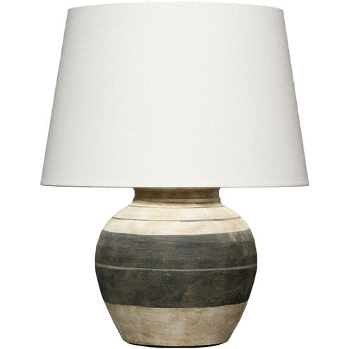 Bernard 20 inch 150 watt Beige and Dark Grey Table Lamp Portable Light