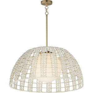 Macrame 1 Light 29.5 inch Gold Single Pendant Ceiling Light