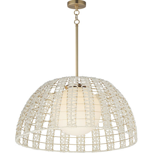 Macrame 1 Light 29.5 inch Gold Single Pendant Ceiling Light