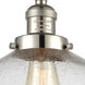 Franklin Restoration XX-Large Beacon LED 12 inch Polished Nickel Semi-Flush Mount Ceiling Light in Seedy Glass, Franklin Restoration