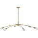 Atera LED 60 inch Heritage Brass Chandelier Ceiling Light, Single Tier