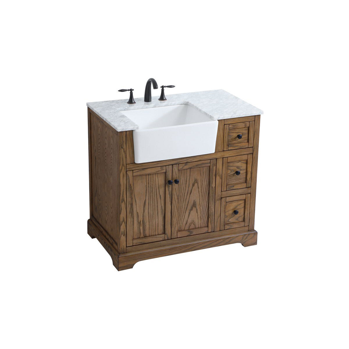 Franklin 36 X 22 X 35 inch Driftwood Bathroom Vanity Cabinet