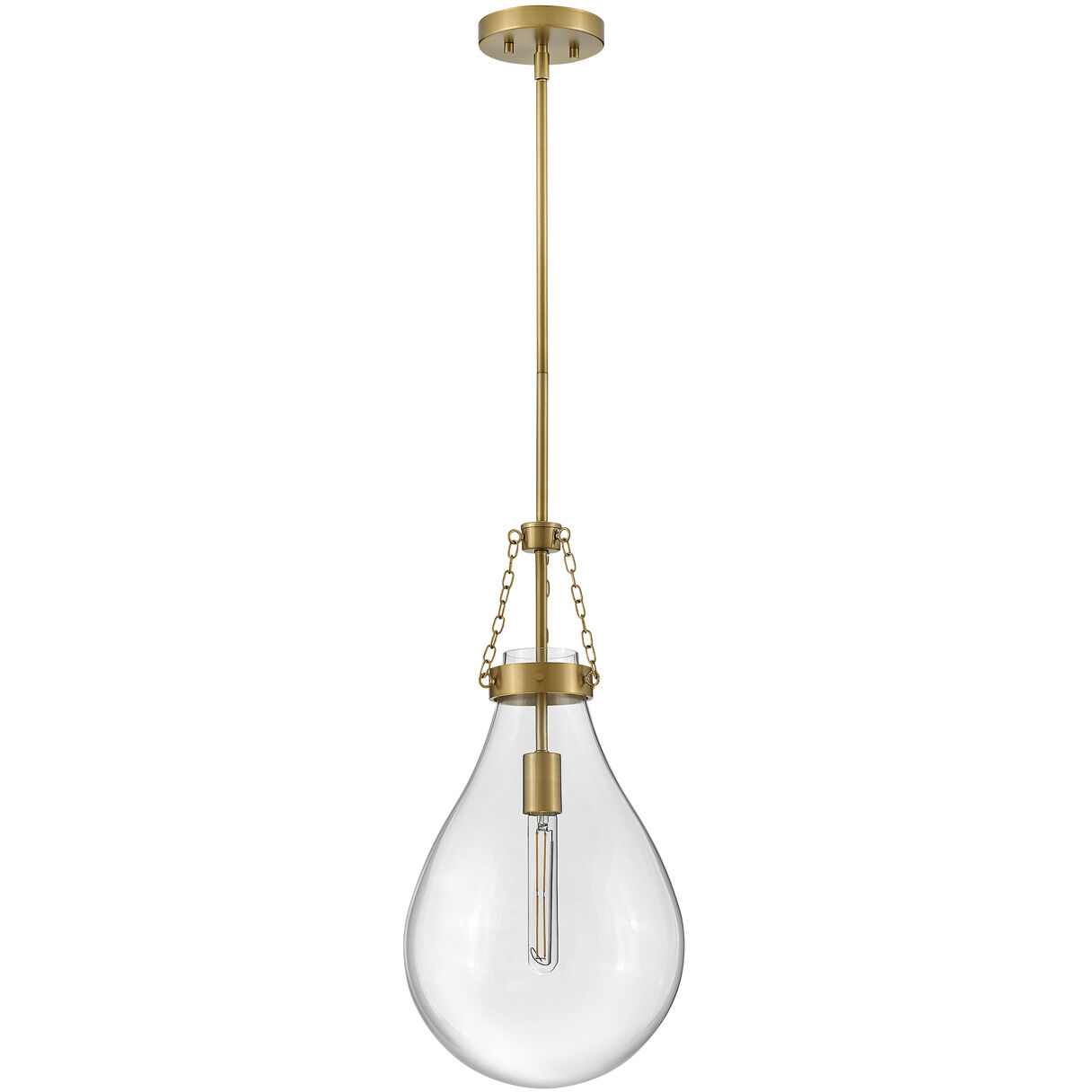 Eloise 1 Light 11 inch Lacquered Brass Pendant Ceiling Light