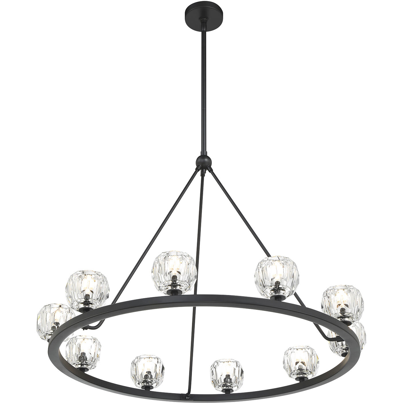 Aragon 10 Light 36 inch Matte Black Chandelier Ceiling Light