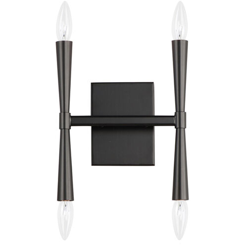 Rome 4 Light 10 inch Black ADA Wall Sconce Wall Light