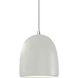 Radiance Collection 1 Light 9 inch Polished Chrome and Matte White and White Pendant Ceiling Light