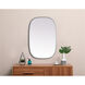 Brynn 36 X 24 inch Silver Mirror in 24 x 36