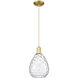 Arcadia Waverly 1 Light 8 inch Satin Gold Mini Pendant Ceiling Light