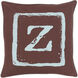 Big Kid Blocks 22 inch Aqua, Dark Brown Pillow Kit