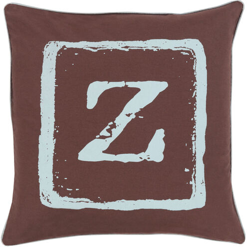 Big Kid Blocks 18 inch Aqua, Dark Brown Pillow Kit