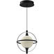 Aries LED 7.88 inch Black Pendant Ceiling Light