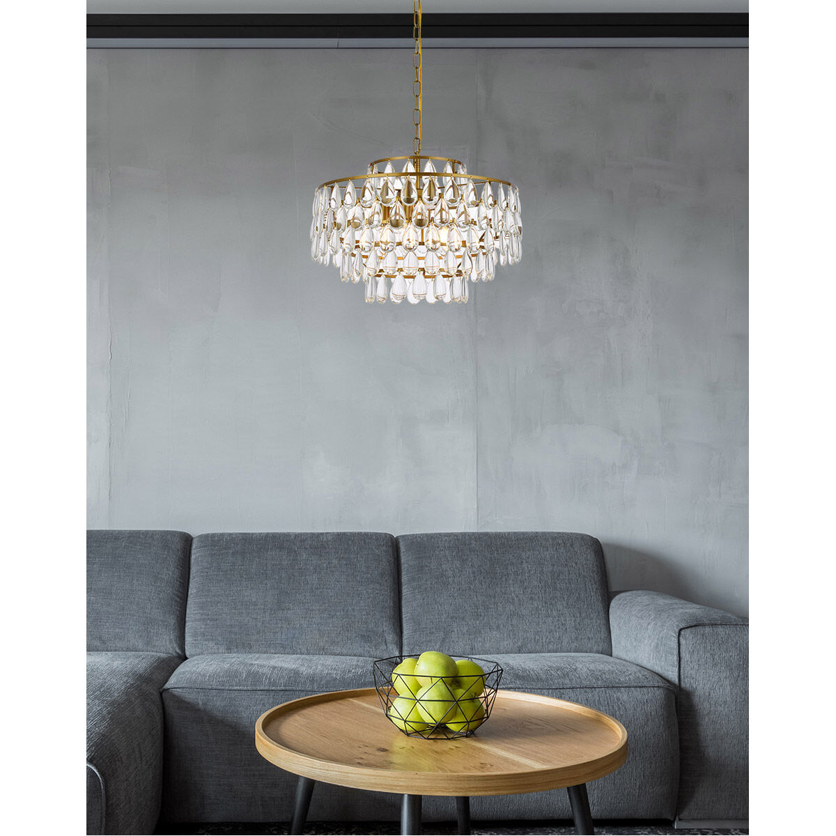Mila 5 Light 20 inch Brass Pendant Ceiling Light