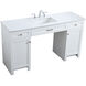 Cooper 60 X 19 X 34 inch White Vanity Sink Set