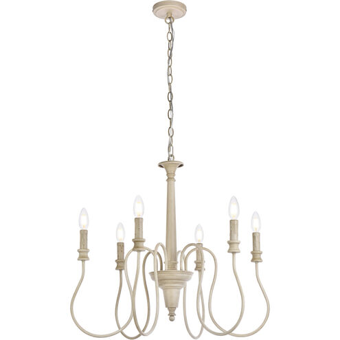 Flynx 6 Light 26 inch Weathered Dove Pendant Ceiling Light