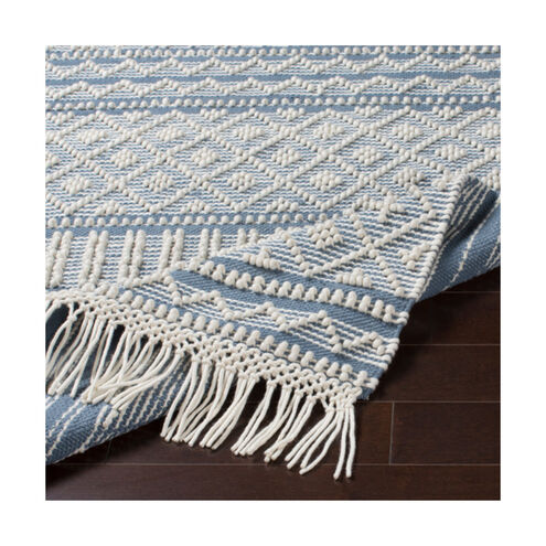 Farmhouse Tassels 108 X 72 inch Blue Rug in 6 X 9, Rectangle