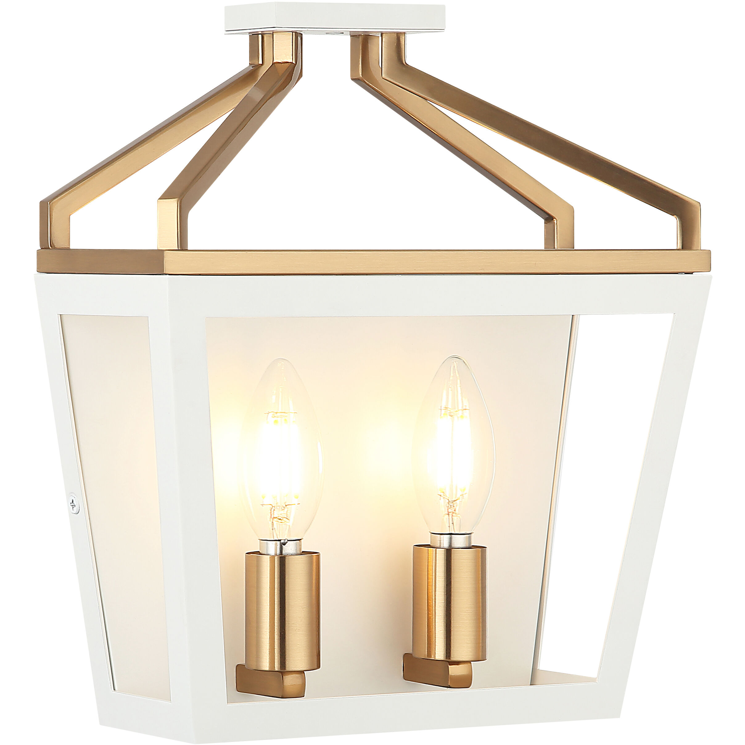 Mavonshire 2 Light 10 inch White and Aged Gold Brass Wall Sconce Wall Light