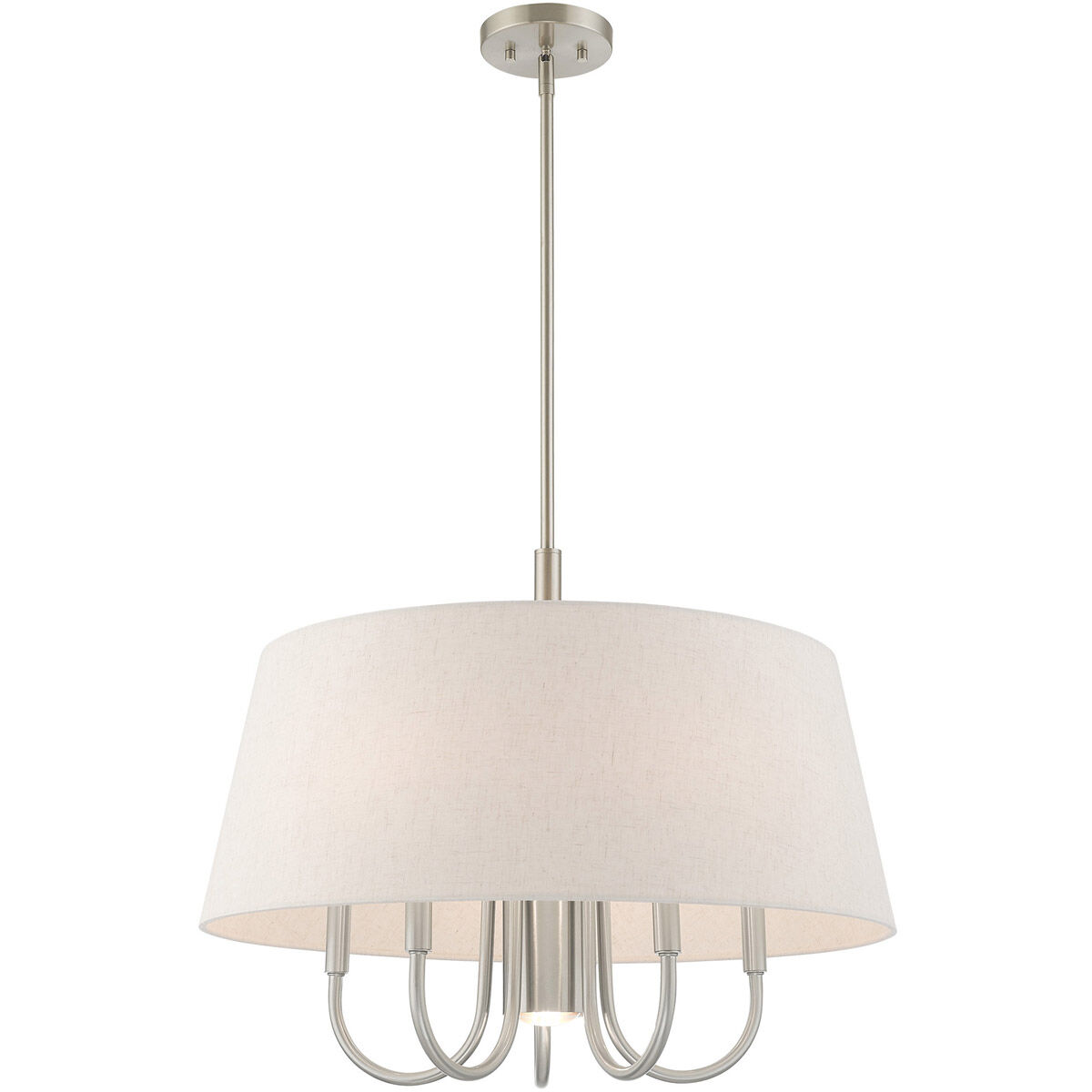 Belclaire 6 Light 24 inch Brushed Nickel Pendant Chandelier Ceiling Light