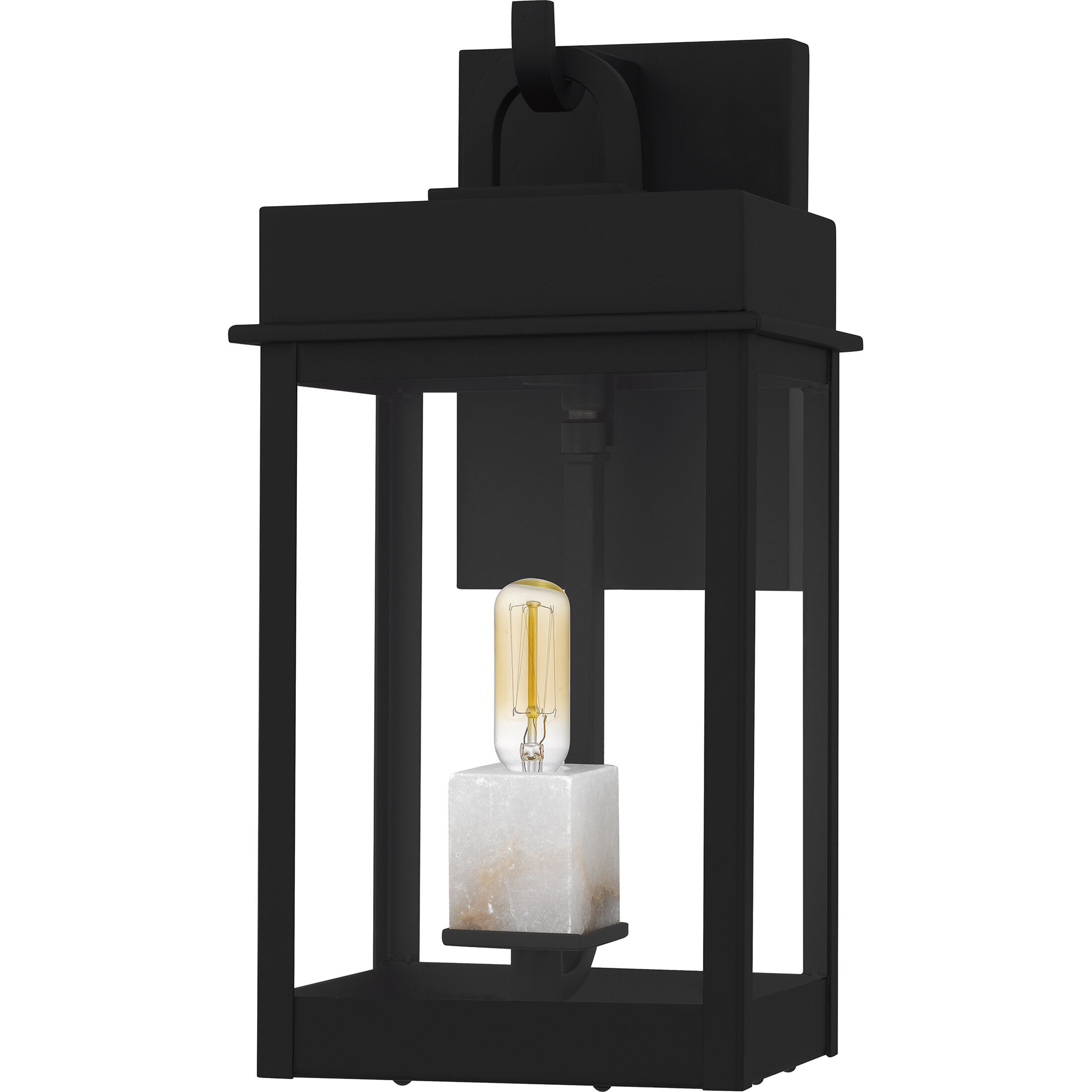 Carmen 1 Light 13 inch Matte Black Outdoor Wall Lantern, Small