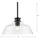 Singleton 1 Light 14 inch Matte Black Pendant Ceiling Light