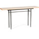 Wick 60 X 14 inch Natural Iron Console Table in Maple Natural