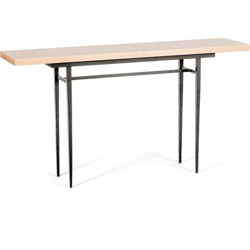 Wick 60 X 14 inch Natural Iron Console Table in Maple Natural