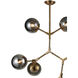 Synapse 11 Light 35 inch Aged Brass Chandelier Ceiling Light