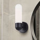 Bevin 1 Light 4.75 inch Black Wall Light