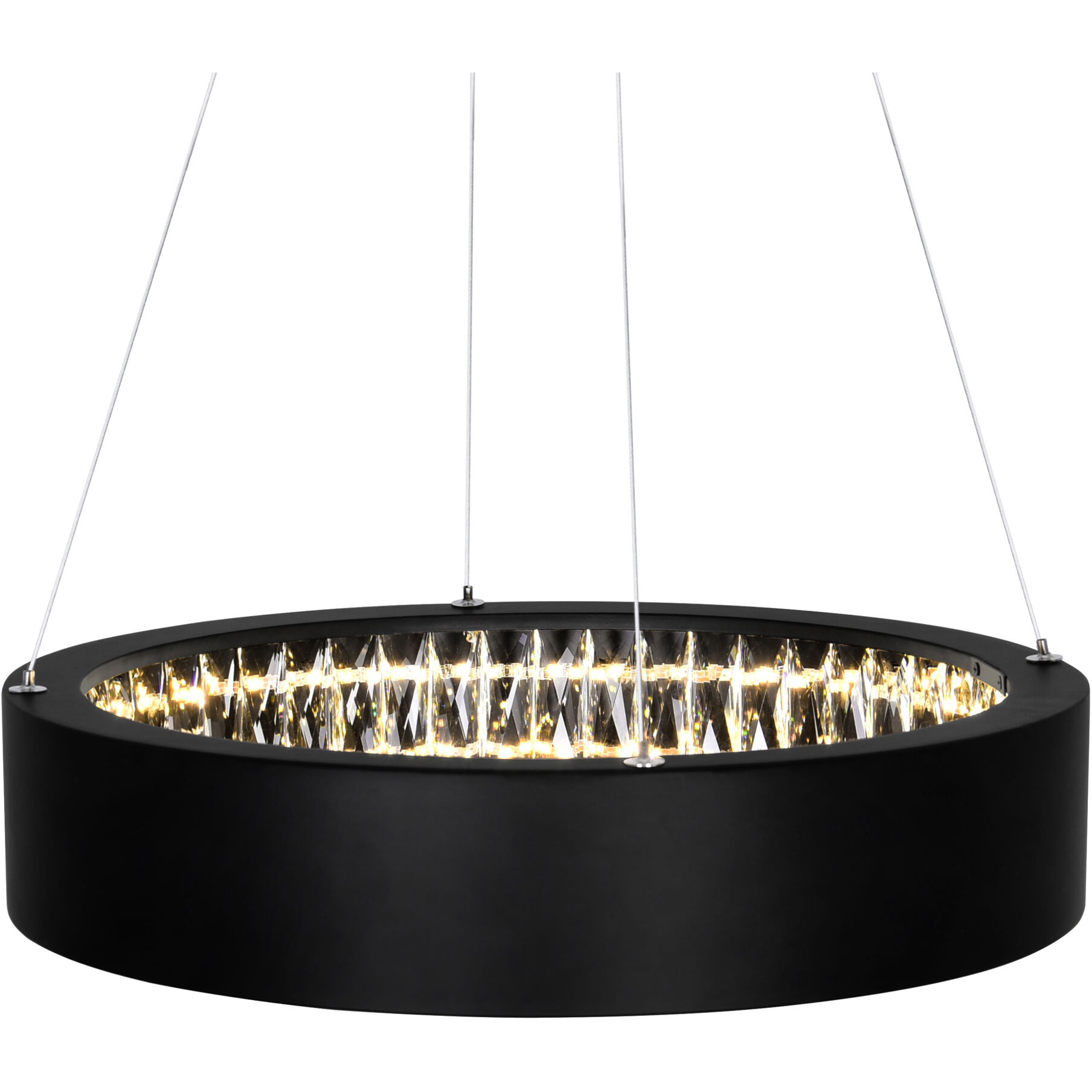 Rosalina LED 16 inch Matte Black Down Chandelier Ceiling Light
