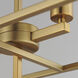 Gridline 7 Light 56 inch Natural Aged Brass Linear Pendant Ceiling Light