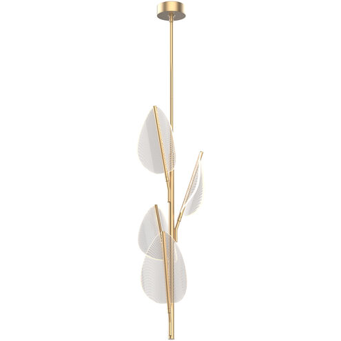 Flora LED 11 inch Natural Brass Pendant Ceiling Light