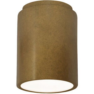Radiance Cylinder LED 6.5 inch Antique Gold Flush-Mount Ceiling Light