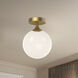 Alora Mood Nouveau 1 Light 7.88 inch Aged Gold Flush Mount Ceiling Light